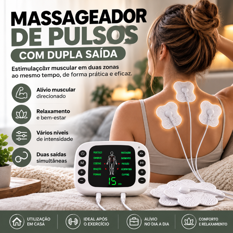 Dispositivo Elétrico Portátil de Massagem para Alívio da Fadiga