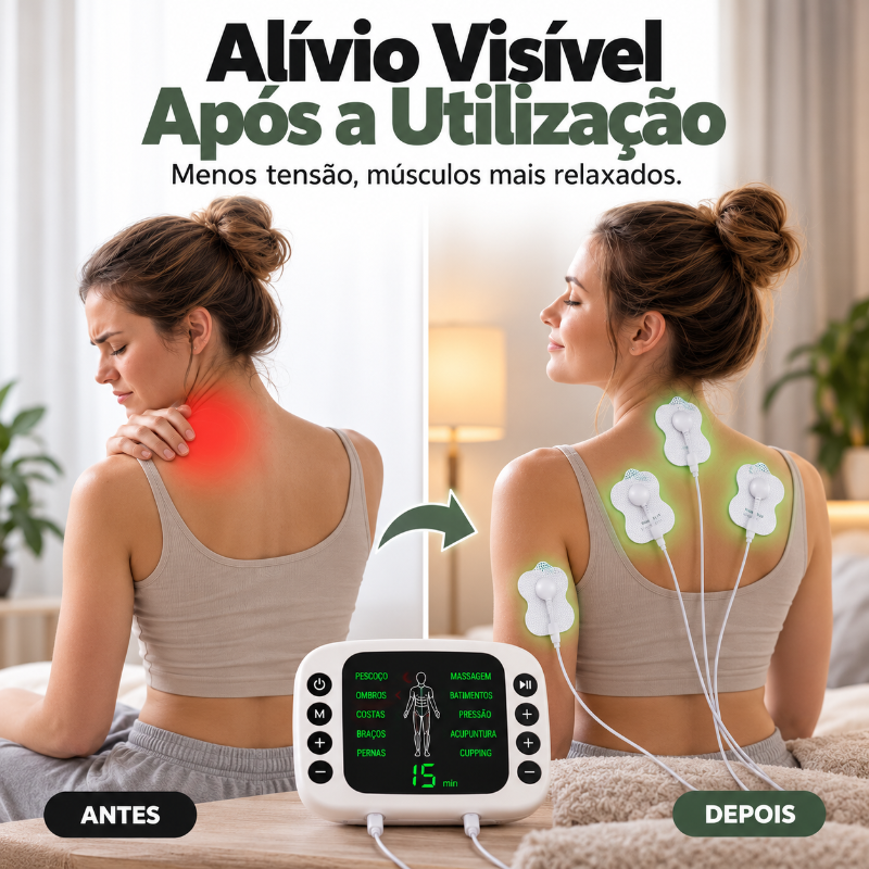 Dispositivo Elétrico Portátil de Massagem para Alívio da Fadiga