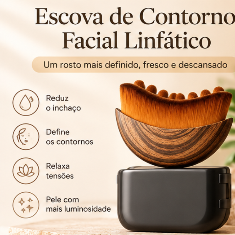 Escova de Contorno Facial Linfático