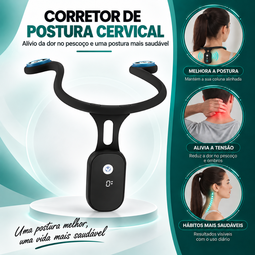 Corretor de postura vibratório ajustável — um lembrete discreto para o dia a dia