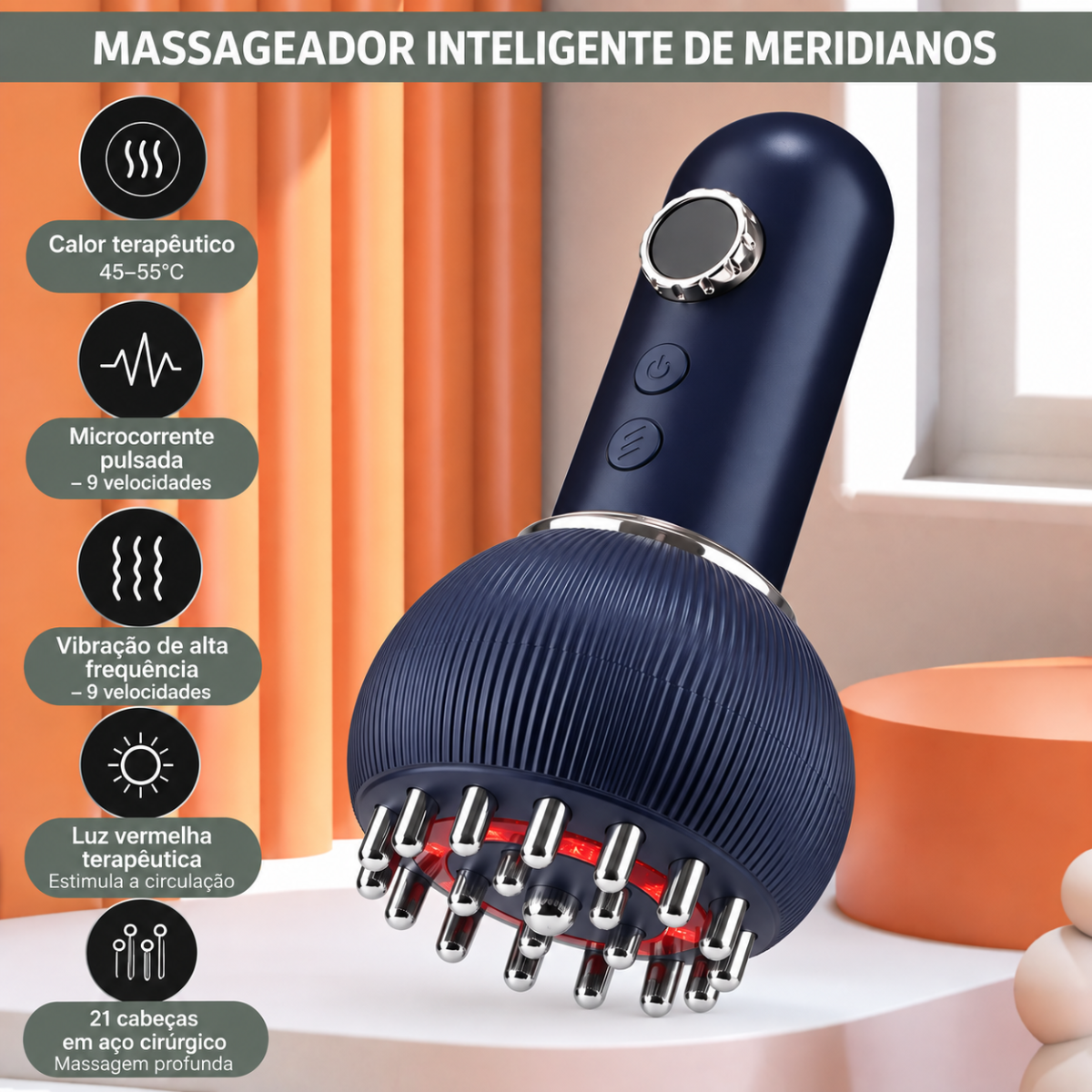 Massageador Inteligente de Meridianos 5 em 1