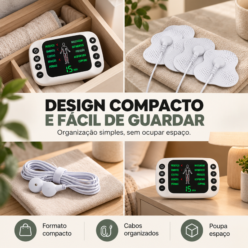 Dispositivo Elétrico Portátil de Massagem para Alívio da Fadiga