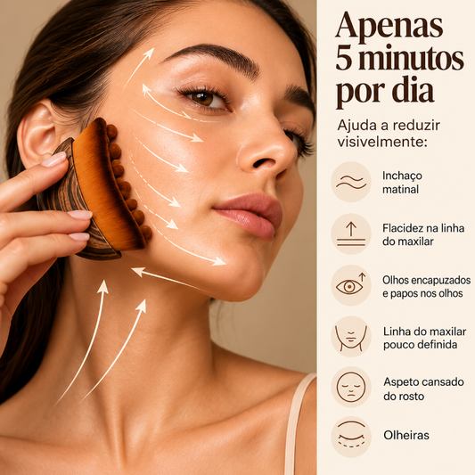Escova de Contorno Facial Linfático